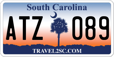 SC license plate ATZ089