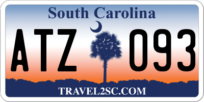 SC license plate ATZ093