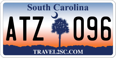 SC license plate ATZ096