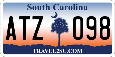 SC license plate ATZ098