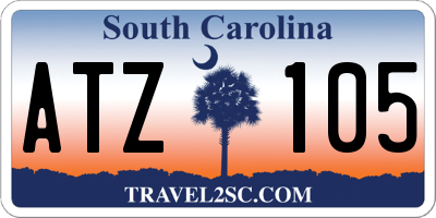 SC license plate ATZ105