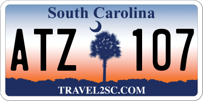 SC license plate ATZ107
