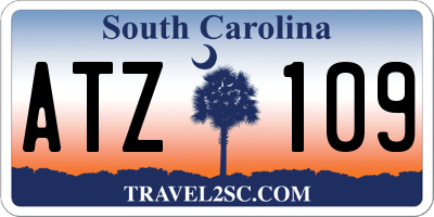 SC license plate ATZ109