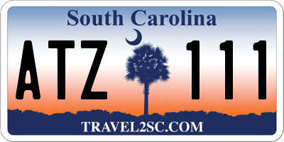 SC license plate ATZ111