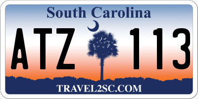 SC license plate ATZ113