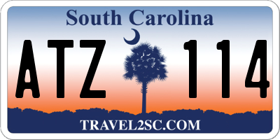 SC license plate ATZ114