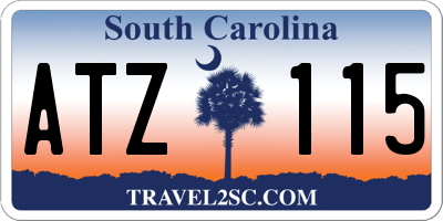 SC license plate ATZ115