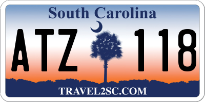 SC license plate ATZ118