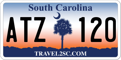 SC license plate ATZ120