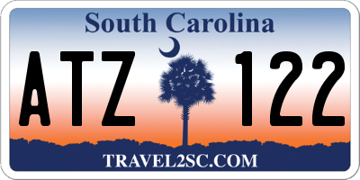 SC license plate ATZ122