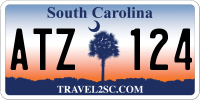 SC license plate ATZ124
