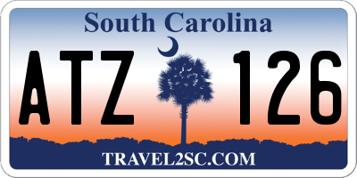 SC license plate ATZ126