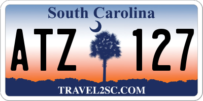 SC license plate ATZ127