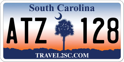 SC license plate ATZ128