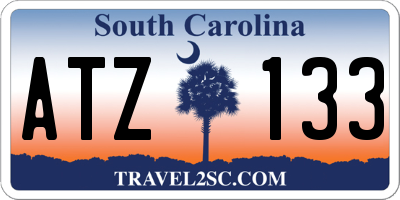 SC license plate ATZ133