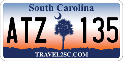 SC license plate ATZ135