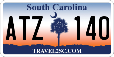 SC license plate ATZ140
