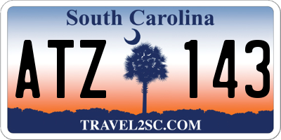 SC license plate ATZ143