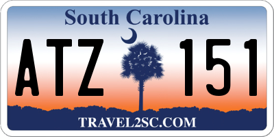 SC license plate ATZ151