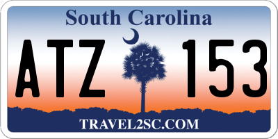 SC license plate ATZ153