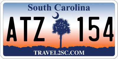 SC license plate ATZ154