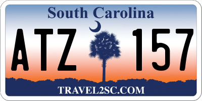 SC license plate ATZ157