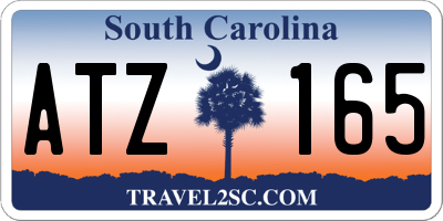 SC license plate ATZ165