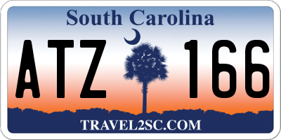 SC license plate ATZ166