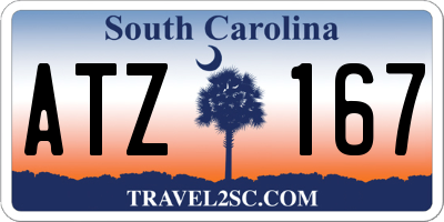 SC license plate ATZ167