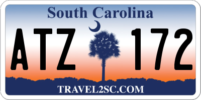 SC license plate ATZ172