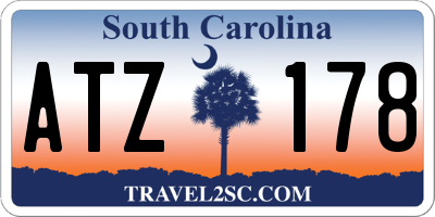 SC license plate ATZ178