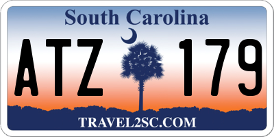 SC license plate ATZ179