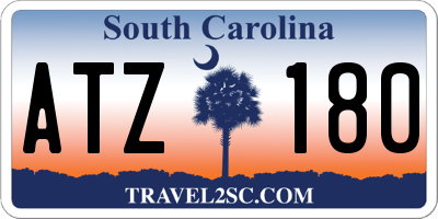 SC license plate ATZ180
