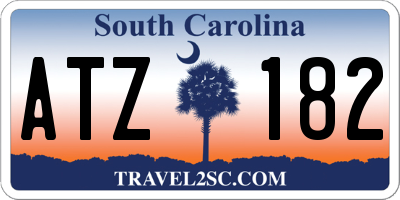 SC license plate ATZ182