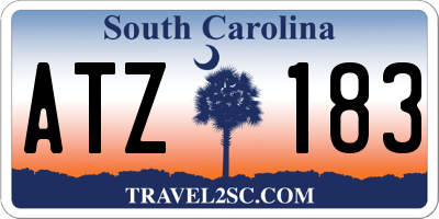 SC license plate ATZ183