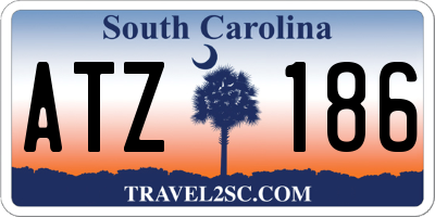 SC license plate ATZ186