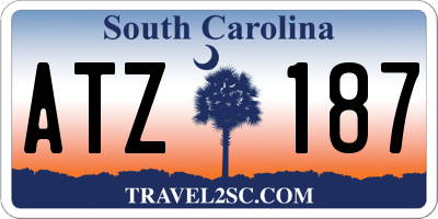 SC license plate ATZ187