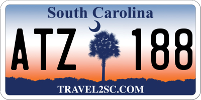 SC license plate ATZ188