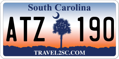 SC license plate ATZ190