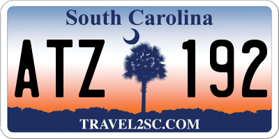 SC license plate ATZ192