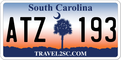 SC license plate ATZ193