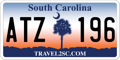 SC license plate ATZ196