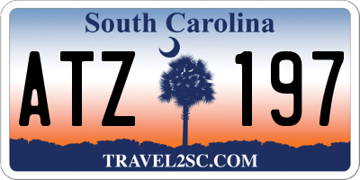 SC license plate ATZ197