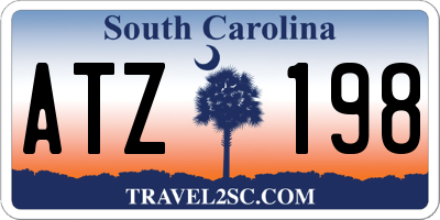 SC license plate ATZ198