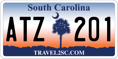 SC license plate ATZ201