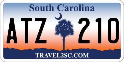 SC license plate ATZ210