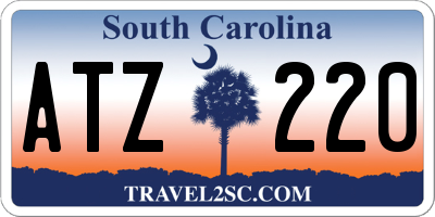 SC license plate ATZ220