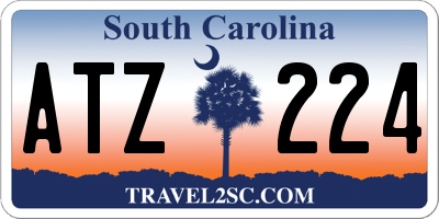 SC license plate ATZ224