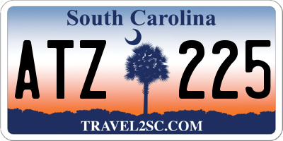 SC license plate ATZ225