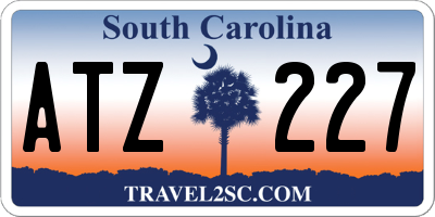 SC license plate ATZ227